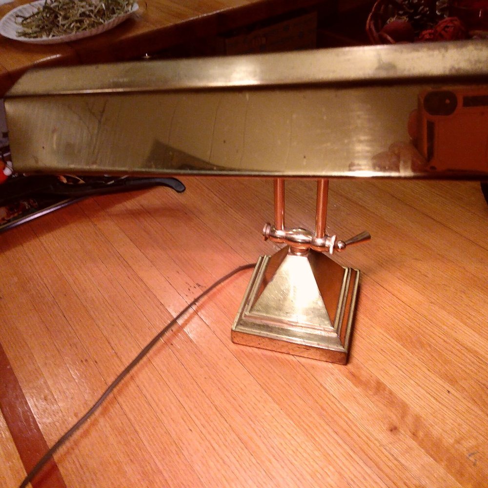 Vintage Brass Bankers Piano Desk Lamp
